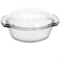 1L Clear crystal Glass Bowl With Cover Clear